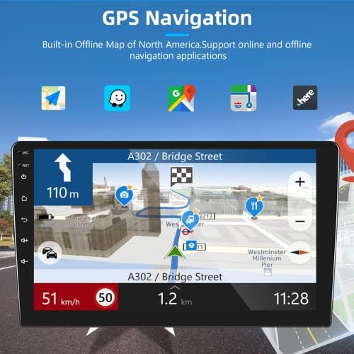Безжична автомобилна стерео система на Apple Carplay за Nissan Altima 2008 2009 2010 2011 2012, 9-инчов Сензорен радиото в автомобила Android с автоматична GPS навигация Android, WiFi, Bluetooth, Hi-Fi Аудио