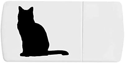 Кутия за хапчета Azeeda 'Snowshoe Cat Silhouette' с разделител за таблетки (PI00021125)