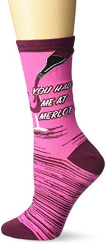 K. Bell женски Забавни Чорапи Happy Hour Смешни Novelty Crew Socks