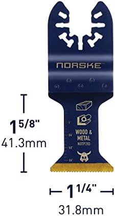 Norske Tools NOTP272 1-1/4 инчов Нож за скрита рязане на дърво и метал от Титан с вибрираща многофункционални помощни инструменти