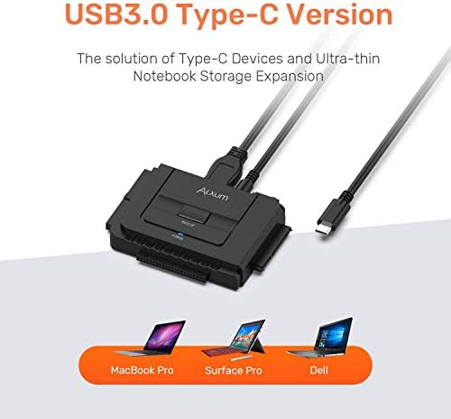 Комплект Alxum USB 3.0 SATA Докинг станция за твърд диск SATA HDD SDD, C USB към SATA IDE Converter за твърди дискове SATA