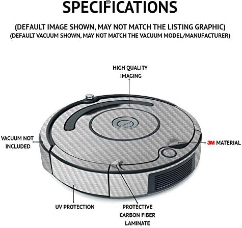 MIGHTY SKINS Кожата от въглеродни влакна MightySkins е Съвместима с прахосмукачка iRobot Roomba s9 - Черна кожа |