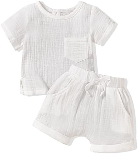 ASTRILL/ Облекло За бебета Момчета и Момичета, Бельо Летни Дрехи от 2 теми, Блузи с къс ръкав, Обикновена Комплекти
