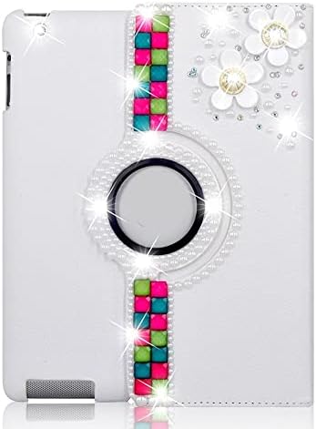 Калъф STENES Bling, съвместим с iPad Pro 12.9 (2022) - Стилен - 3D Чанта за момичета с украса във вид на