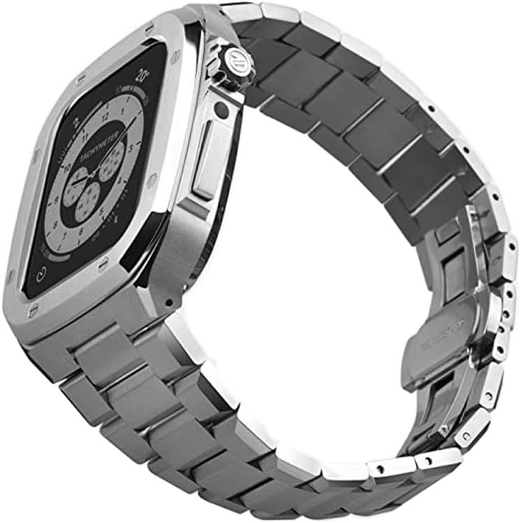 XNWKF Взаимозаменяеми каишка за корпуса часа 44 мм 45 мм за Apple Watch Band, Луксозен Каишка за каишка за часовник iwatch