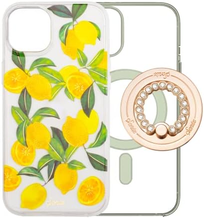 Калъф Sonix с лимонена кора от лимон + магнитен пръстен (gold) за MagSafe iPhone 14 Plus