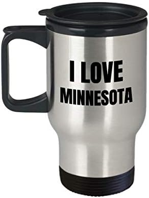 Аз Обичам Миннесотскую Пътна Чаша Забавна Идея за Подарък Новост не мога да понасям Кафе, Чай 14 унции От Неръждаема