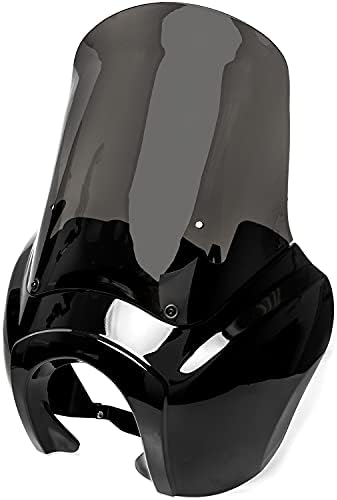 Комплект клубен стил на предното стъкло Krator Black & Smoke с високо обтекателем, съвместим с Harley-Davidson Dyna