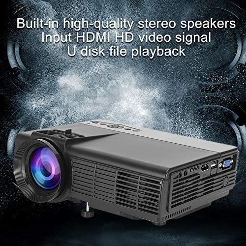 Мини Проектор Full HD 1080P, Портативен Мултимедиен плейър за домашно кино, видео проектор с обемен стерео звук