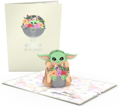 Всплывающая картичка Lovepop Star Wars™ Grogu™ за Деня на майката – Картичка за Деня на майката – 3D всплывающая Поздравителна картичка ръчна изработка за Него - Любовна кар