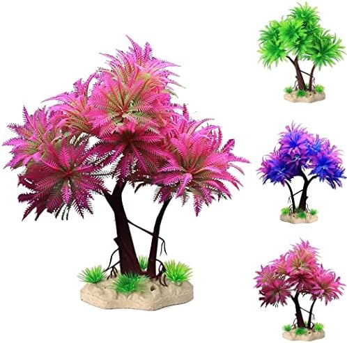 Изкуствени растения Аквариум, украса, Големи Реалистични Пластмасови Подводни Водни растения, Плевели, Декор за аквариума (Цвят: