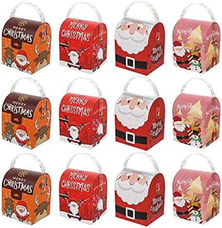 VALICLUD 12шт Коледна Кутия за Опаковане на Ябълки DIY Кутия Бонбони за Фестивалната Парти С Помощта на Декор