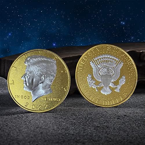 Черна рутениевая са подбрани монета JF Kennedy стойност в полдоллара, позлатен са подбрани монета, възпоменателна