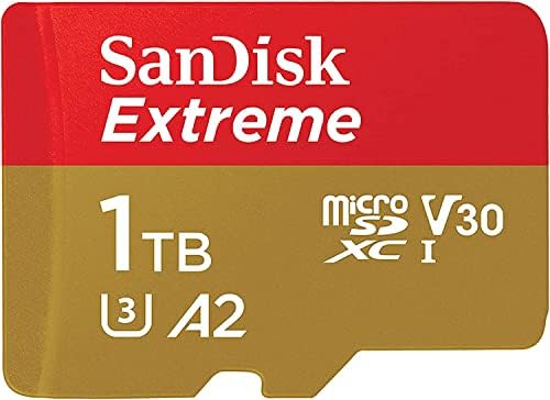 SanDisk 1 TB (2 опаковки) Карта памет Extreme microSDXC 190 MB/с UHS-I SDSQXAV-1T00-GN6MN в комплект с (1) устройство за четене
