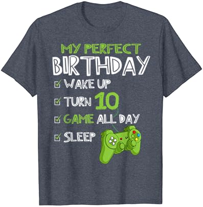 Тениска за момчета, подарък за 10-ия Рожден Ден Gaming 10 Years Old Perfect Gamer