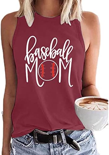Женски Бейзбол Майки за майки, Реколта Тениска Без Ръкави с Графичен Принтом на Деня на Майката, Тениски С Хубав