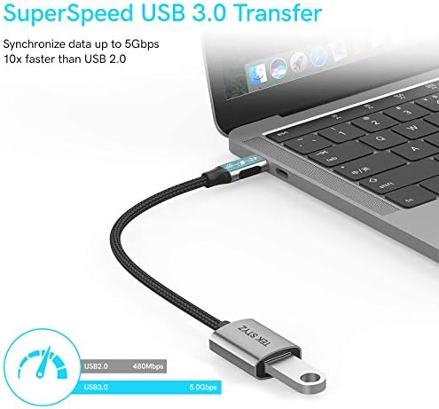 Адаптер Tek Styz USB-C USB 3.0 е обратно Съвместим с вашия конвертером LG 29UM59A-P OTG Type-C/PD USB 3.0 за мъже и жени. (5 gbps)