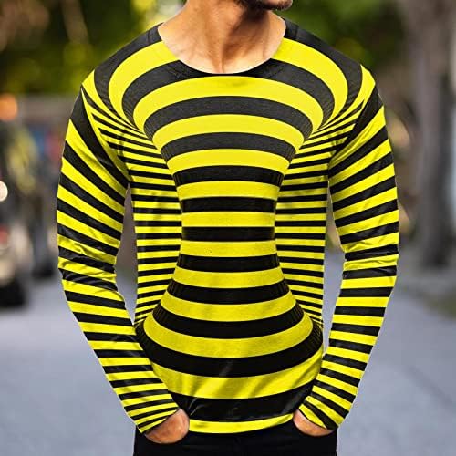 XXBR Мъжки Ризи с дълъг ръкав, есенни улични 3D Цифрови Забавни тениски с графичен принтом кръгъл отвор, Готин Дизайн,