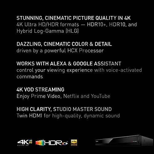 Стрийминг плеър Panasonic Blu Ray 4K видео възпроизвеждане Ultra HD Premium със звук с висока резолюция, гласова