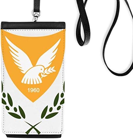 Кипър Национална Емблема На Държава Телефона В Чантата Си Портфейл Висящ Калъф За Мобилен Телефон, Черен Джоба