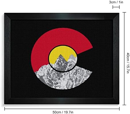 Флаг Колорадо Маутейн Диамантена Живопис Комплекти Фоторамка 5D направи си САМ Пълна Тренировка Планински