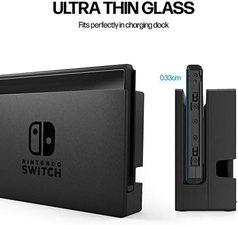 Power Theory е Предназначен за Nintendo Switch 6,2 Защитно фолио за екран от закалено стъкло [твърдост 9H], комплект за лесна