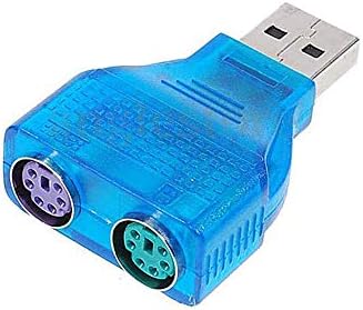 Малко Тънък жак A USB 2.0 за свързване на 2-пристанищен адаптер PS/2 PS2 мишка и клавиатура, както е показано на