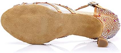Женски обувки за латино Танци С кристали в Tn-метафорично Ремешке HIPPOSEUS, Обувки за балните танци Салса от Вкара Прежда,