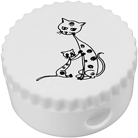Компактен острилка за моливи Azeeda 'Cat & Kitten' (PS00032877)