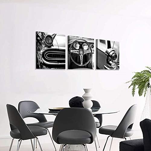 Галерия Харди Ретро произведения на изкуството Превозни Средства Отпечатва Снимки: Ретро автомобил с арматурното панел,