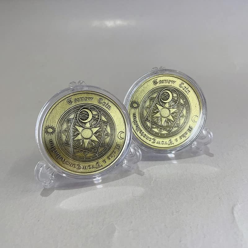 Колекция от бронзови Възпоменателни монети Taroking Съзвездие Geomantic Щастливо Слънцето, Луната е Ярка Монета Желания