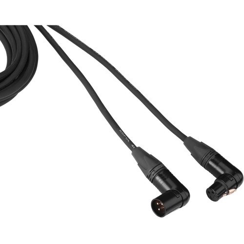 Микрофон кабел Kopul Studio Elite 4000 серия с ъгъл на наклона XLR-M до ъгъла XLR-F - 20' (6,1 м) Черен