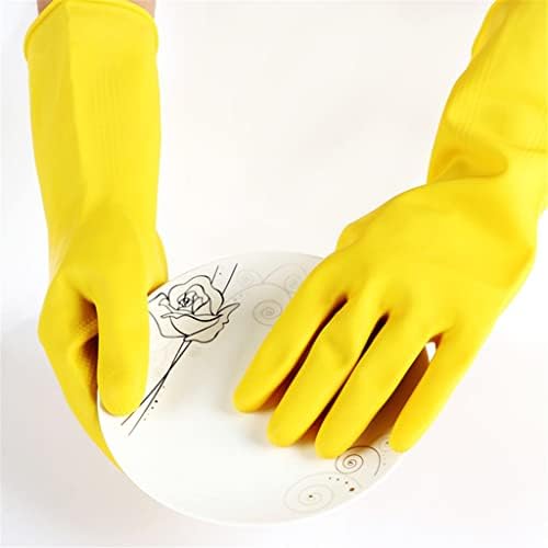 N/A Кухненски против хлъзгане водоустойчиви ръкавици за вкъщи с дълъг ръкав, Топли Ръкавици за миене на съдове, Латекс, гумени ръкавици за почистване от прах (Цвят: ж?