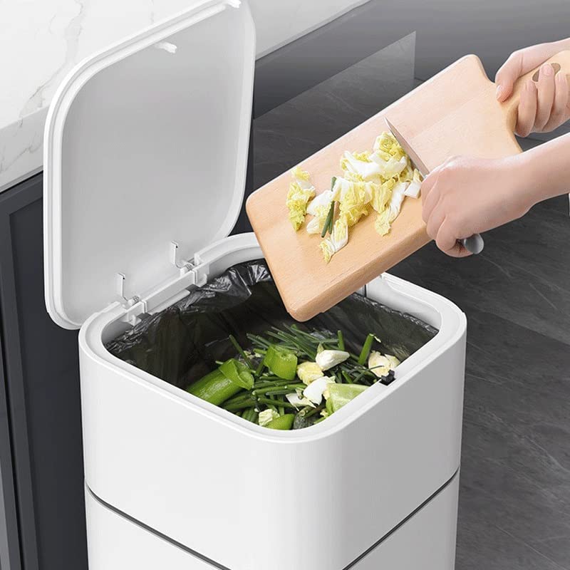 UXZDX Водоустойчив Кофата за боклук за Кухня Автоматична Опаковка кофа за Боклук С Голям Капак на Тоалетната Кофа за Боклук за Баня