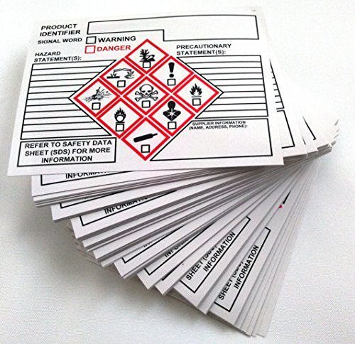 Нова издател GHS OSHA Chemical Secondary 4 Label x3 (200 бр / опаковка)