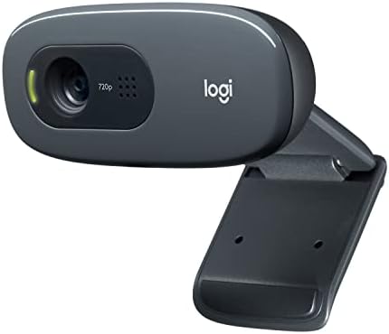 Уеб камера Logitech Hd C270, Широкоэкранная за видео разговори и записи с резолюция 720p (960-000694), 3,15 паунда