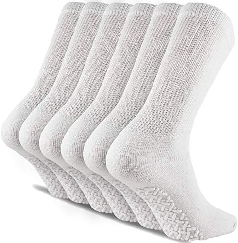 NevEND Нескользящие Диабет Памучни Болнични Чорапи За екипажа, които са Одобрени от Лекарите на Здравеопазването, които