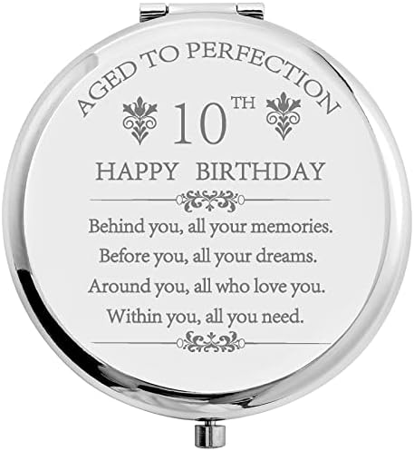 COFOZA 2013 Подаръци на 10-ти рожден ден за Момиче от Неръждаема Стомана Компактен Карманное Пътно Огледало