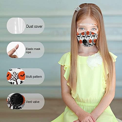Памучен Защитна маска за лице с шарките на Хелоуин за възрастни и деца, Градинска Дишаща Мультяшная нетканая