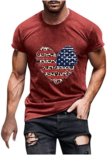 Американската Риза 1776 Г., Мъжки Издържат Патриотични тениска с Американския Флаг, Празнични Блузи, тениски с Къс Ръкав в Деня на Независимостта