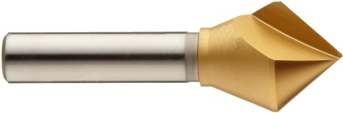 Зенковка от кобальтовой стомана серия Magafor 4824 с един край, Tin покритие, Единична Канавка, 82 Градуса, през Цялата