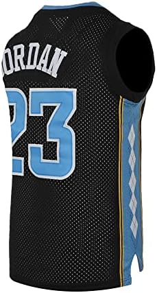 Класически мъжки Баскетболен майк North Carolina 23, Зашити от баскетболния тениски Синьо/Бяло / черно S-XXL