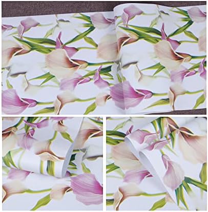 Yifasy 2 опаковки Цветни притурки за рафтове Розово Нарцис Лесно Зададени Покриваща Хартия За чекмеджета
