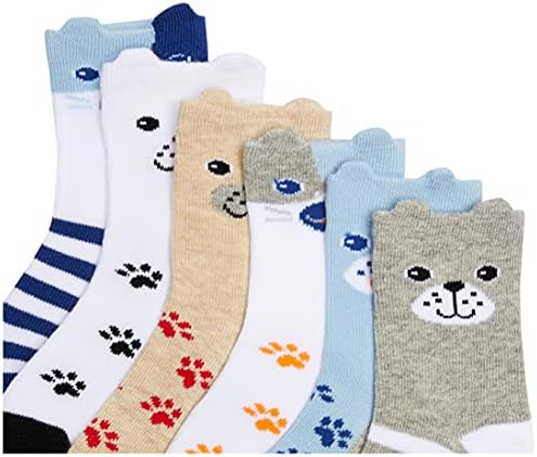 Чорапи Джефрис за малки момчета, Нескользящие Чорапи на Кученца, 6 чифта В опаковка