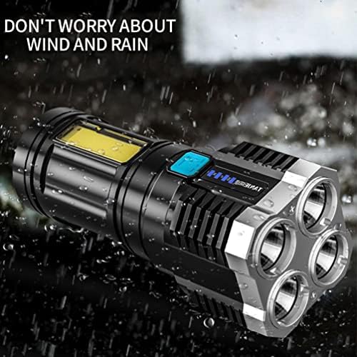 Акумулаторни фенери 4 Ламповых топчета, ярка мини-светкавица EDC, IPX4 водоустойчив При авариен прекъсване на електрозахранването, 4 Индикатора за мощност синя светли?