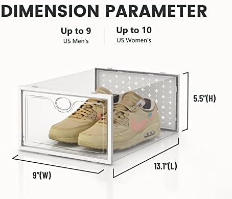 Кутии за съхранение на обувки Pinkpum са Подходящи за размер 9-12 опаковки За съхранение на маратонки, Подходящи за размер
