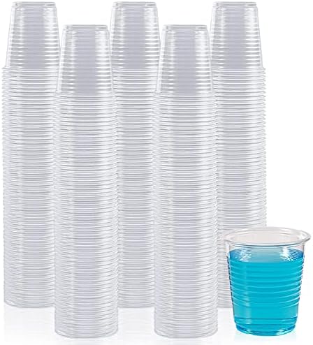 Lilymicky 500 опаковане. Прозрачни Пластмасови Чаши по 3 грама, Малки Чаши за Еднократна употреба за Баня, Пластмасови