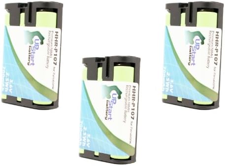 Батерия 3X Pack - HHR-P107 за безжични телефони Panasonic KX-TGA600B, KX-TGA510M, PQSUHGLA1ZA, KX-TG6021M (700
