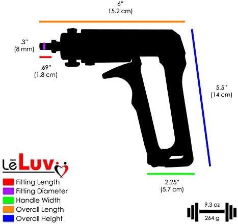 LeLuv Maxi Черно Помпа за уголемяване на Пениса за Мъжете с Дължина 9 см x Диаметър от 2,25 инча С Широк Фланец