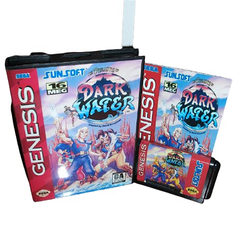 Калъф Aditi Dark Water US с кутия и ръководството За игралната конзола Sega Megadrive Genesis 16 бита MD Card (калъф